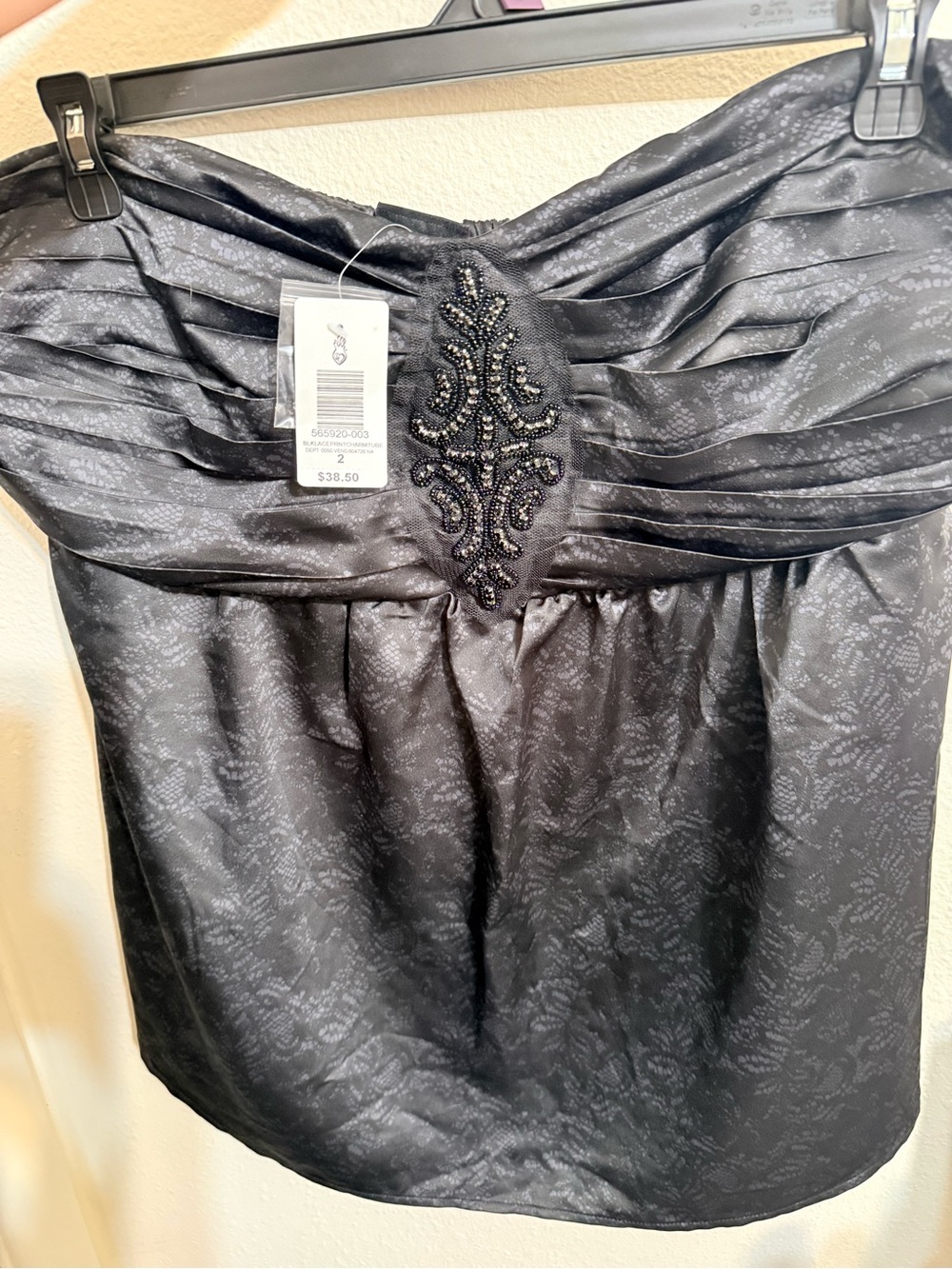 Torrid strapless beaded detail top